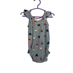 4/25 Hanna Andersson Disney Swimsuit Baby Girl 6-12 Month Blue Mickey Ice Cream